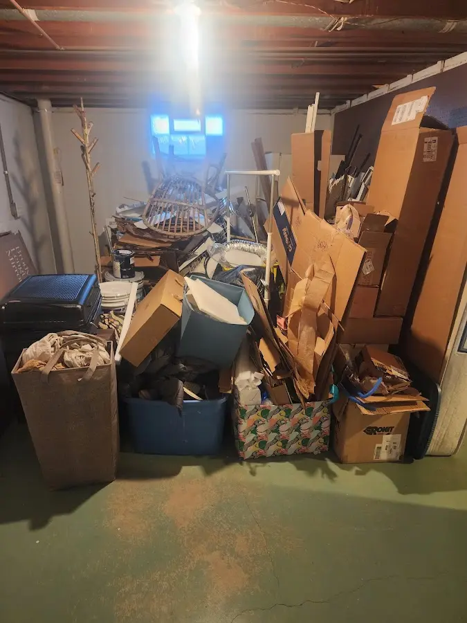 Roll-off dumpster container at job site for Roll Off Dumpster Rental in Mamaroneck